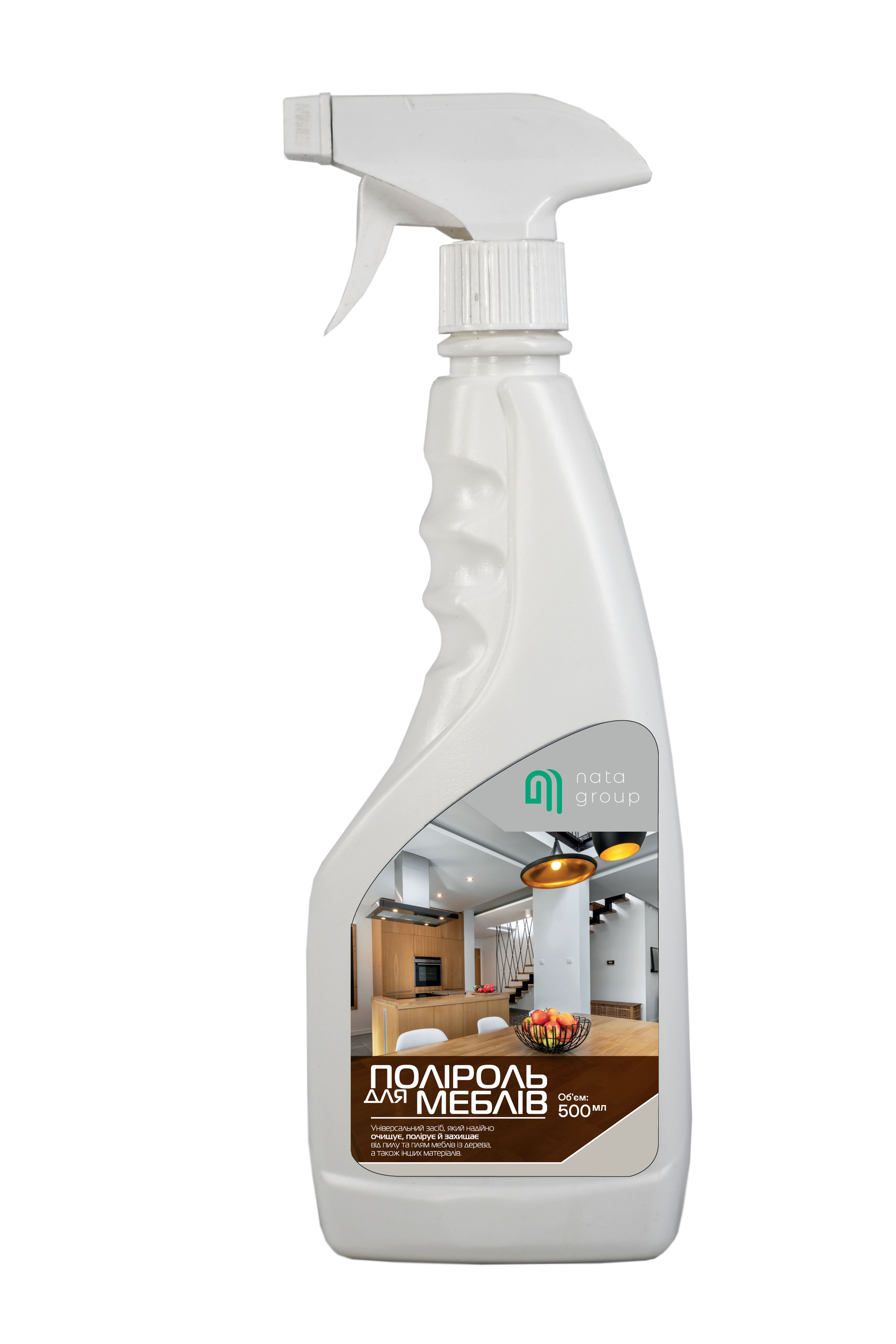 NATA-Clean Furniture Polish z zapachem limonki, butelka 500 ml ze spryskiwaczem